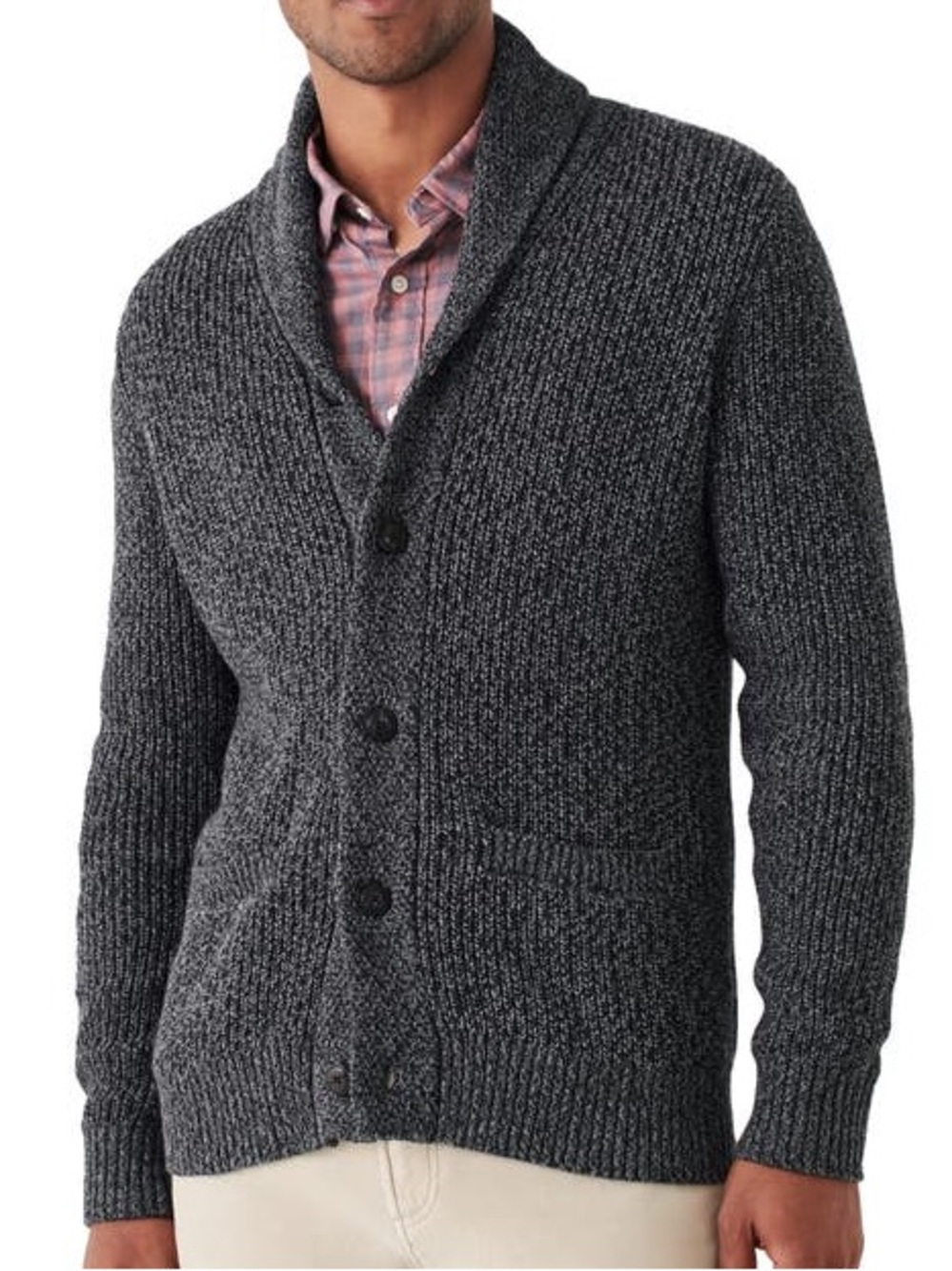 Faherty Marled Cotton Cashmere Cardigan Smart Casual Elevated Basics Coastal